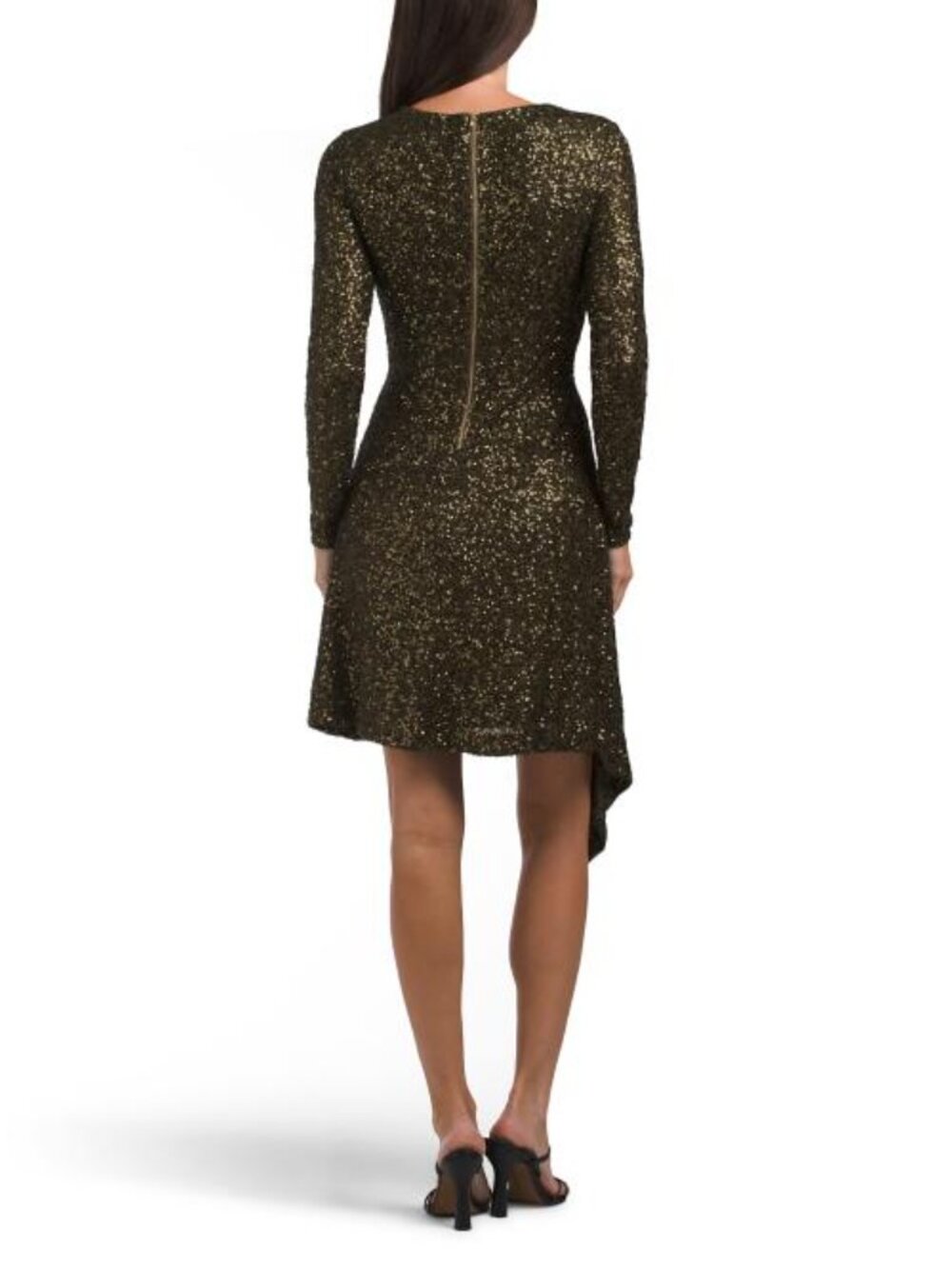 TAYLOR Long Sleeve Sequin Mini Dress - Picture 2 of 5